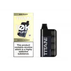 White Gummy Titan 10K Disposable Vape 20mg